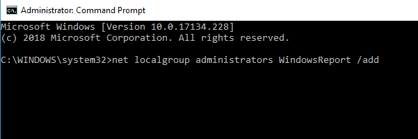 net localgroup Dostop zavrnjen ukazni poziv za Windows 10
