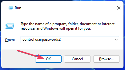 OK-alternativet i Kjør Windows 11-skjerminnstillingene fungerer ikke