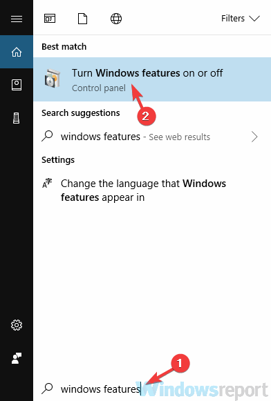 zapnutie alebo vypnutie funkcií systému Windows bez prehrávača Windows Media Player