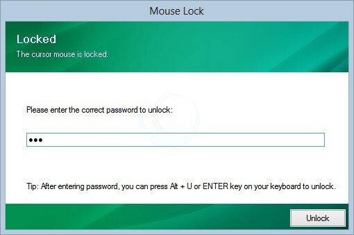 myš-zámok-softvér pre Windows