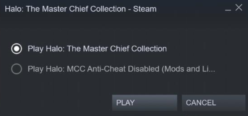 L'option MCC Anti-Cheat désactivée halo mcc error exécutable du jeu invalide