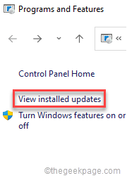 Visuelle installierte Updates Min