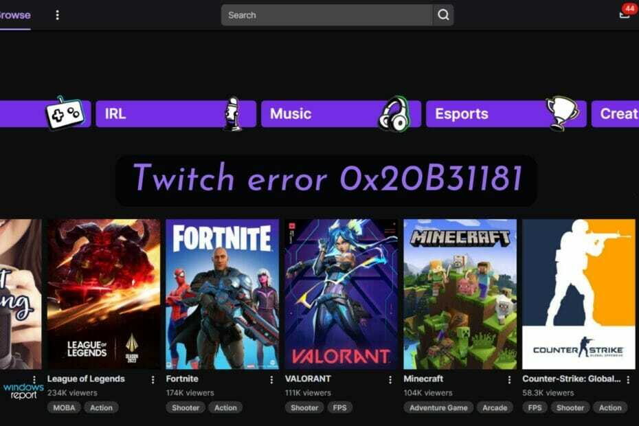 Twitch-fejl 0x20B31181 på Xbox: Her er rettelsen