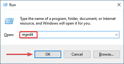 regedit, kad pataisytumėte Windows valdymo skydelį odbc