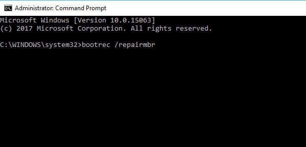 Bad_system_config_info μετά την ενημέρωση bootrec / repairmbr