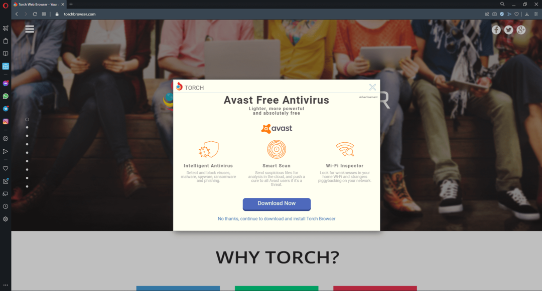 Uživatelé nemohou nainstalovat Torch Browser.