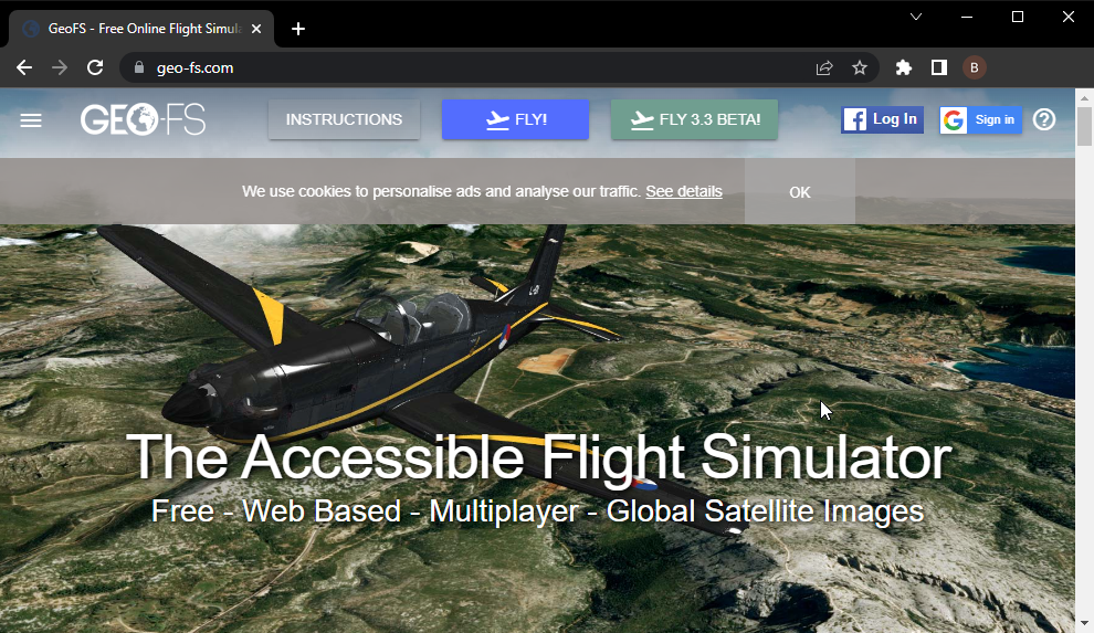 giochi di aeroplani per browser geo fs