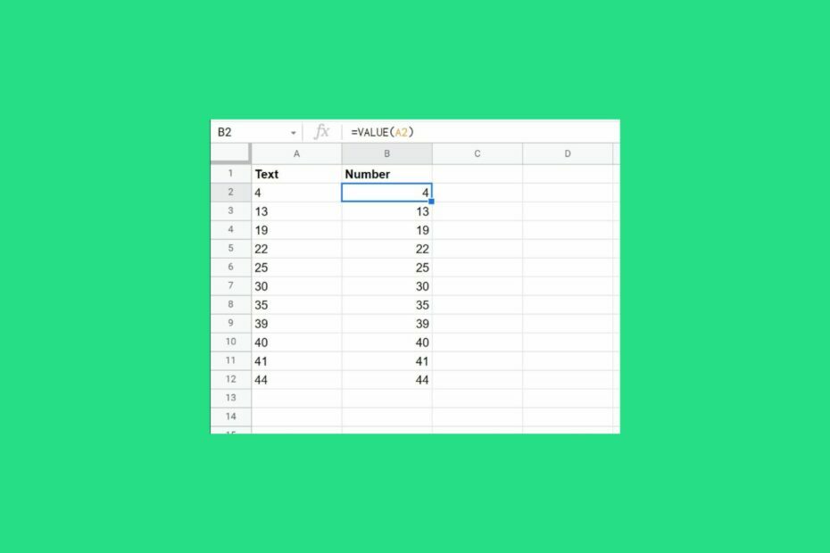 4 snelle manieren om tekst om te zetten in cijfers op Google Spreadsheets