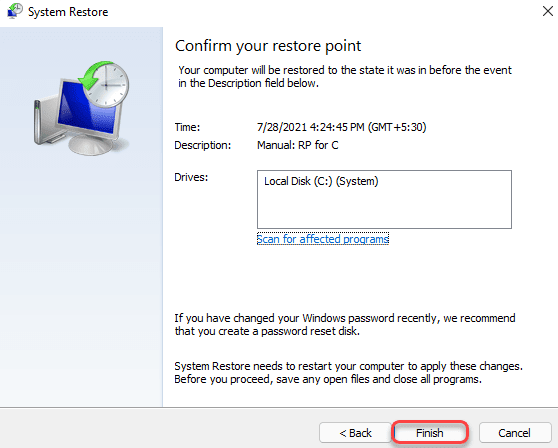 როგორ აღვადგინოთ თქვენი კომპიუტერი Windows 11 სისტემის აღდგენის გამოყენებით