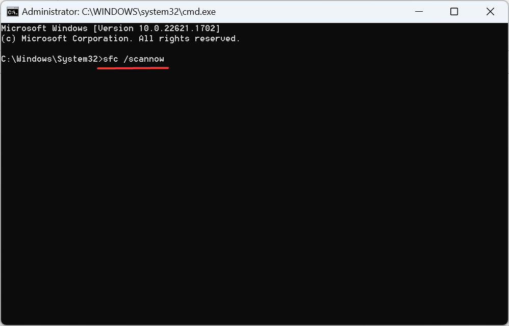 Сканирование sfc для исправления кода ошибки 80090034