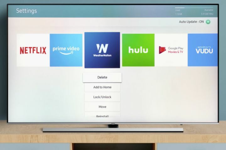 Suppression d'applications sur Samsung TV