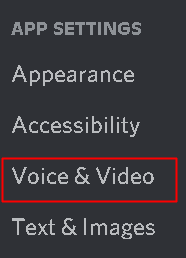 Discor Voice Impostazioni video Min
