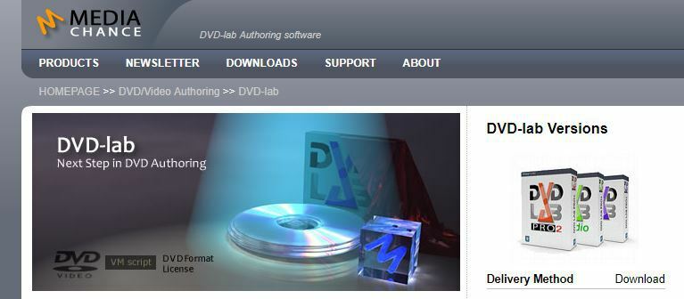 Softvér na tvorbu DVD
