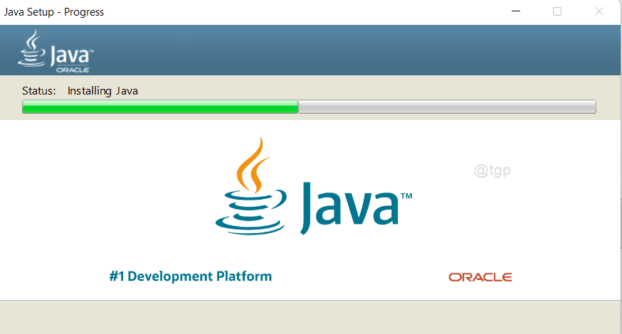 รอจนกว่าการติดตั้ง Java จะเสร็จสิ้น (1)