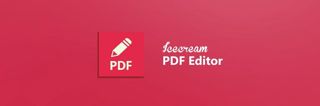 Icecream PDF რედაქტორის ბანერი