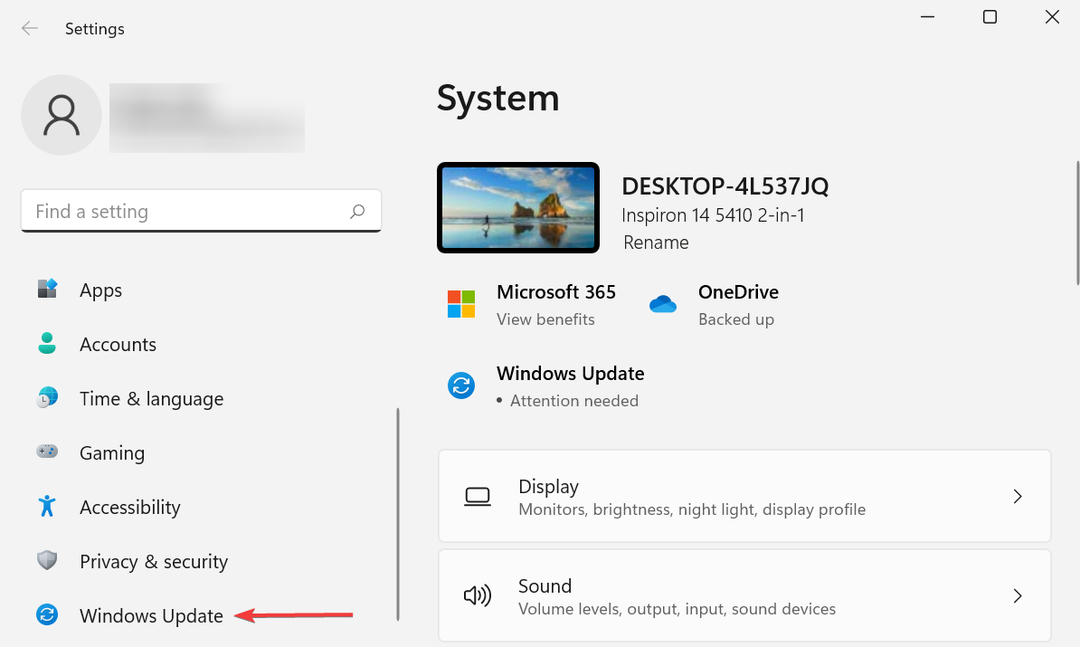Windows Update لإصلاح معلومات تكوين النظام السيئة windows 11