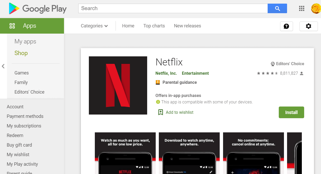 La page Netflix erreur netflix 10002, 112, 0013