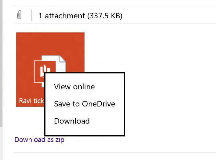 अब आप Outlook ईमेल अनुलग्नकों को OneDrive में सहेज सकते हैं