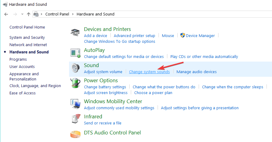 изменить системные звуки Windows 10