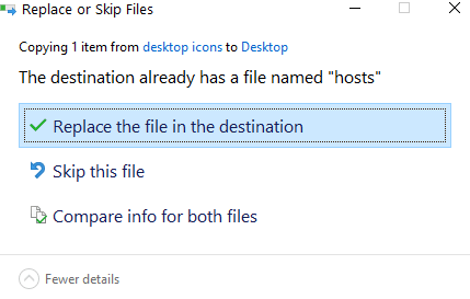 Datei ersetzen Min