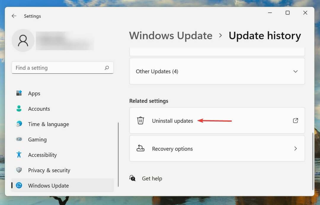 Disinstalla gli aggiornamenti recenti per risolvere il problema del ciclo di riavvio in Windows 11