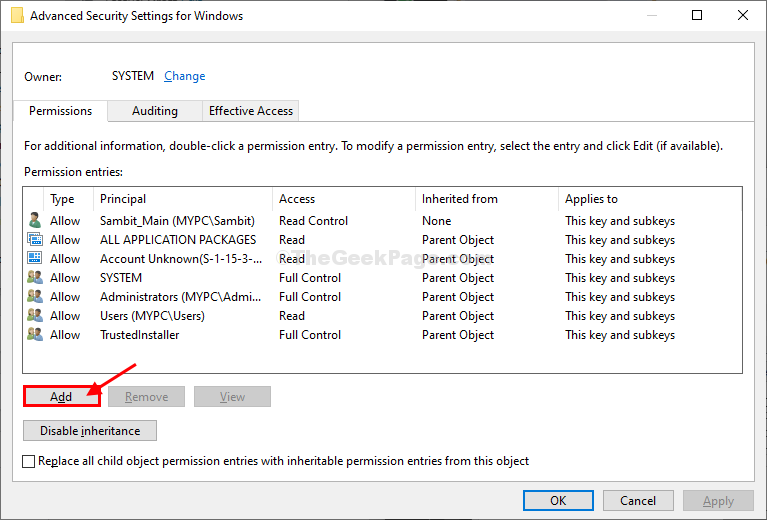 Dodaj zaawansowane ustawienia zabezpieczeń Windows