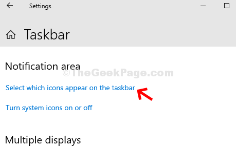 Configuración de la barra de tareas Área de notificaciones Seleccione los iconos que aparecen en la barra de tareas
