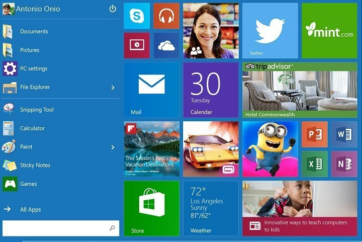 Windows 10 Yıldönümü Güncellemesi yeniden tasarlanmış bir Başlat Menüsü getiriyor