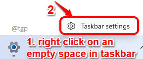 2 Configurações da barra de tarefas otimizadas