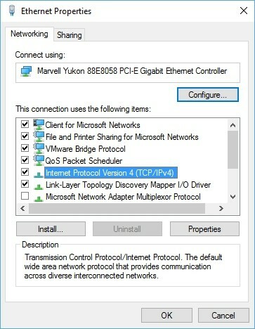 Ethernet-problemen oplossen in Windows 10