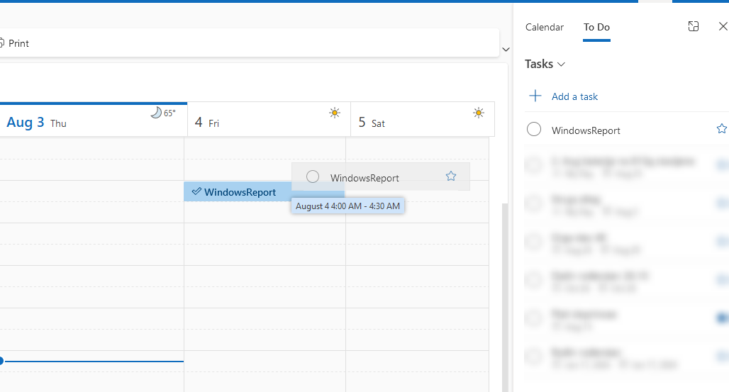 Outlook カレンダーでタスクを表示および管理する方法