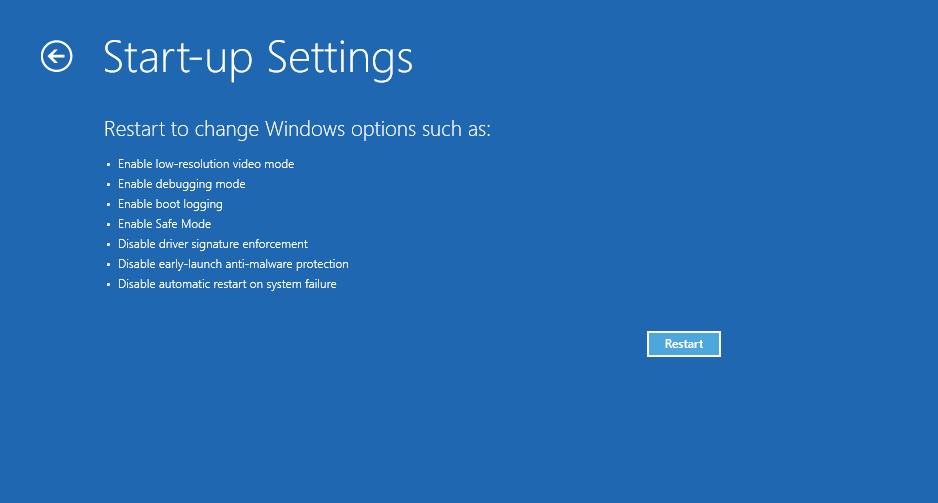 Die Neustartoption inaccessible_boot_device Windows 11