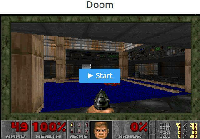 เริ่มเกม doom browser