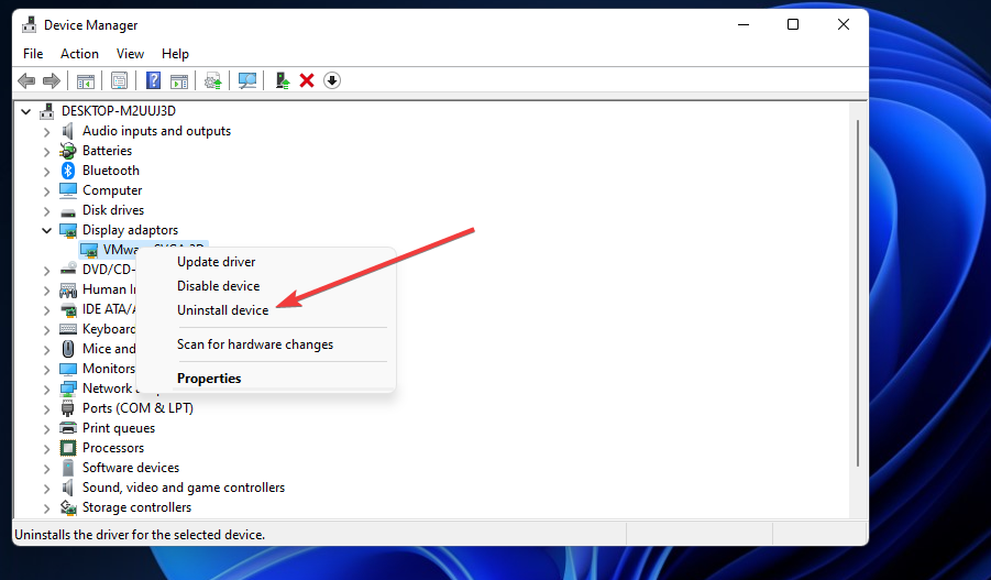 Atinstalējiet ierīces opciju Windows 11 ekrāna aptumšošana