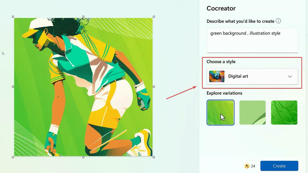 Jak používat Cocreator s umělou inteligencí v aplikaci Microsoft Paint