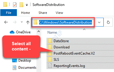 File Explorer Отидете до разпространение на софтуер Изберете Изтриване на цялото съдържание