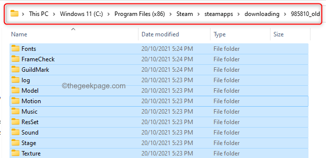 Steami allalaadimise kaust Mäng Appid Folder Vali kõik Kopeeri failid Min