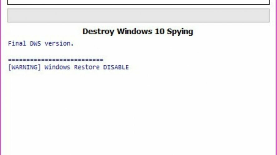Förstör Windows Spionering