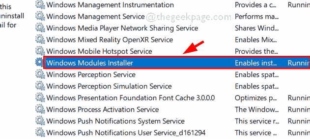 Åpne Windows Modules Installer 11zon