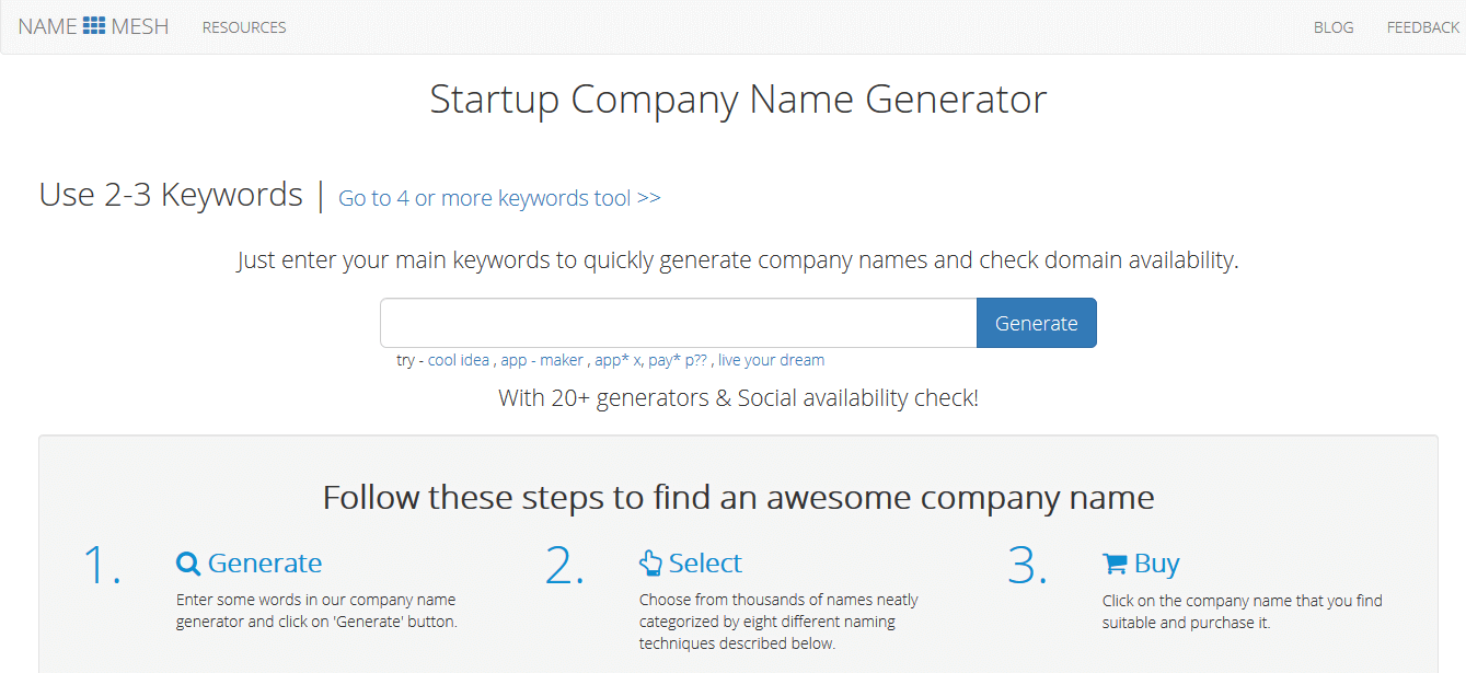 あなたのビジネスのためのオリジナルでキャッチーな名前を作成するための5つの名前ジェネレータ