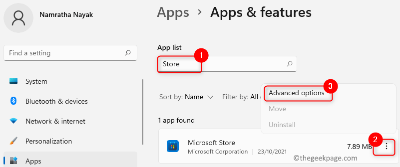 AppsStoreの詳細オプション最小