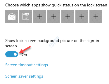 画面の背景をロックするオプションを選択するサインイン画面に画面の背景画像をロックする有効にする