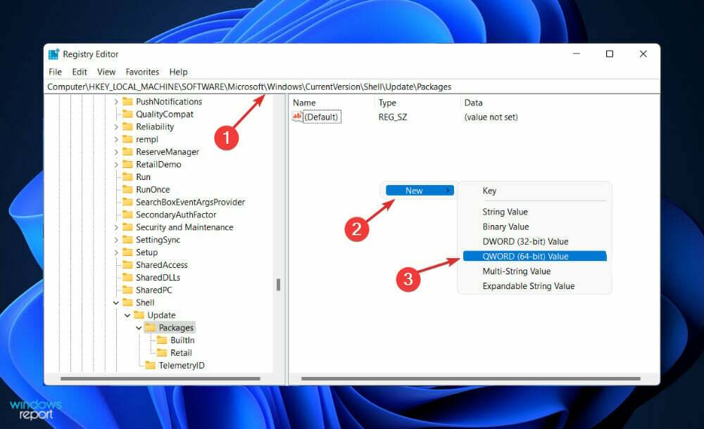 new-qword restablecer la configuración de la barra de tareas de Windows 11