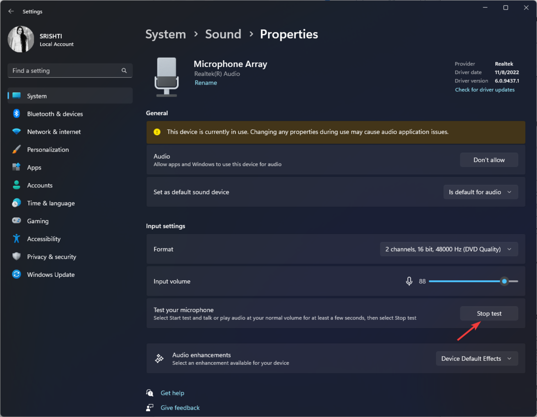 Sustav - Zvuk kako testirati mikrofon Windows 11