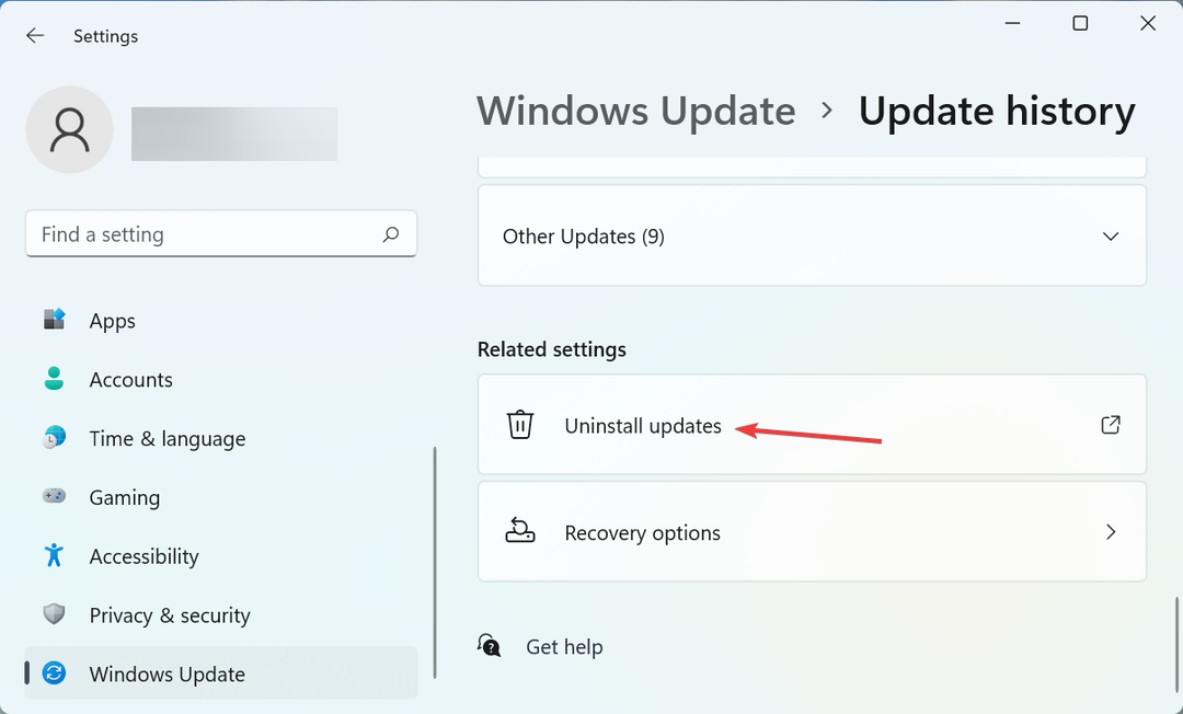 Deinstallieren Sie das Update, um den Greenscreen-Fehler von Windows 11 zu beheben