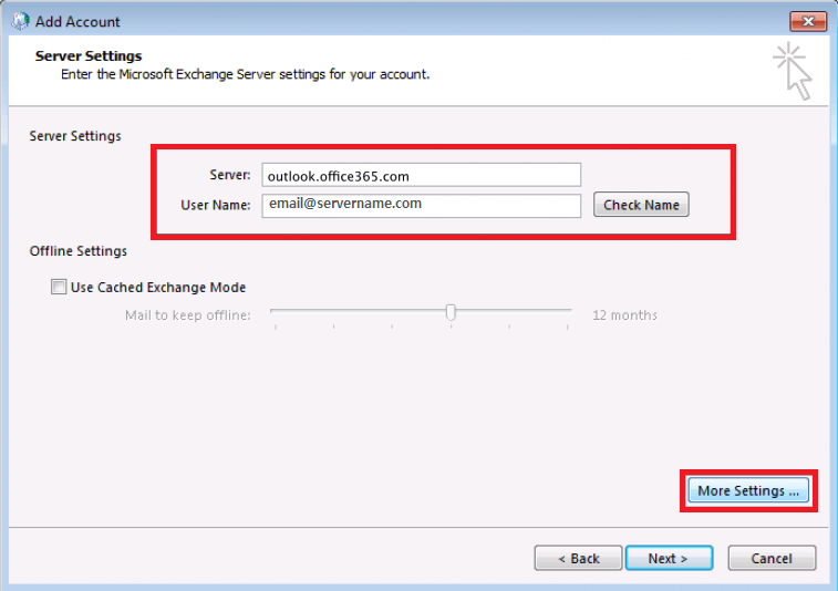 Outlook 2016, Exchange hesapları için manuel kurulumu desteklemiyor