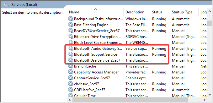 Bluetooth pakalpojumi - Windows 11 automātiski savieno Bluetooth