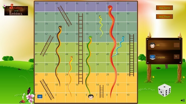 Schlangen und Leitern Windows 8 Brettspiel