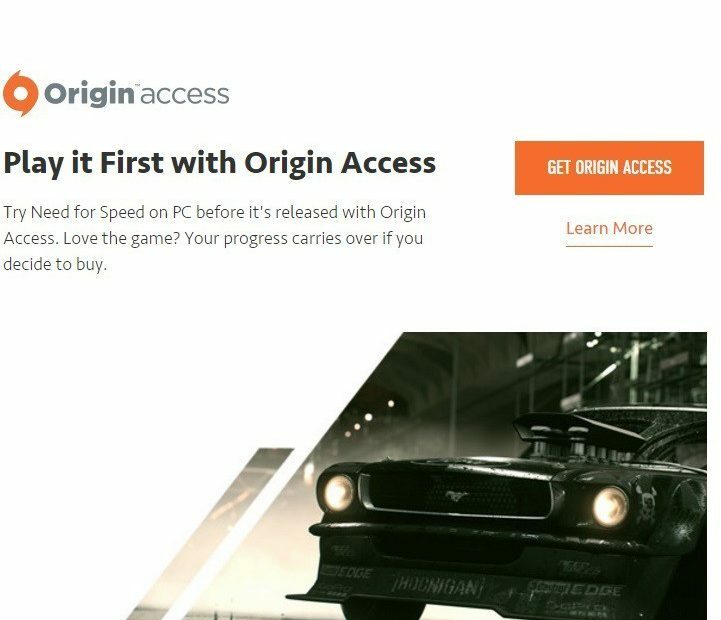 Vyskúšanie Need for Speed ​​je teraz k dispozícii pre počítače so systémom Windows prostredníctvom aplikácie Origin Access