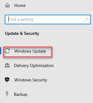 Mise à jour des paramètres et sécurité Windows Update